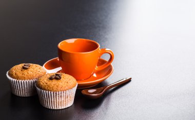 kahve çekirdekleri ile kahve Kupası arka plan