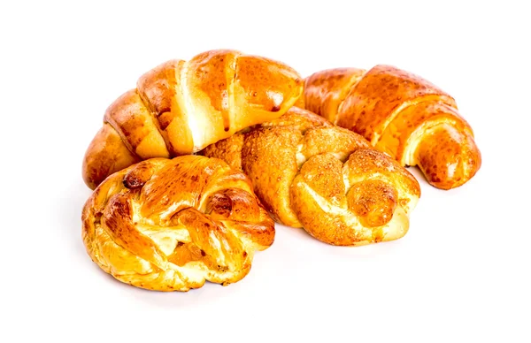 Croissant frais sur fond blanc — Photo