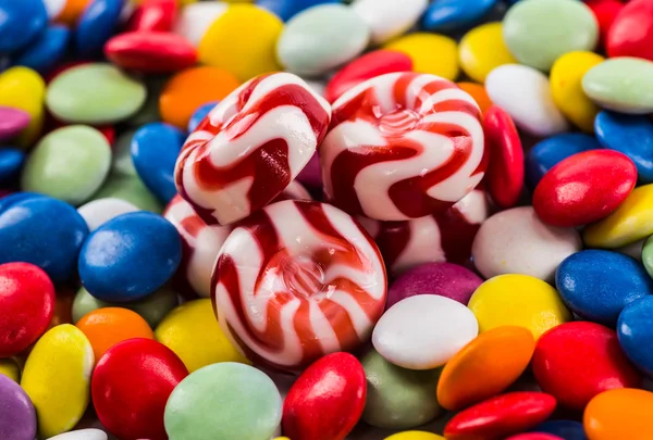 Primer plano de caramelos de colores como textura — Foto de Stock