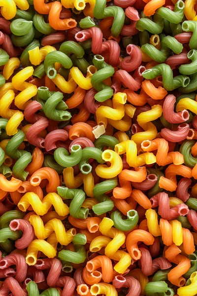 Colorful Italian Pasta Background Various Colors Pasta Durum Wheat Noodles — Stock Photo, Image