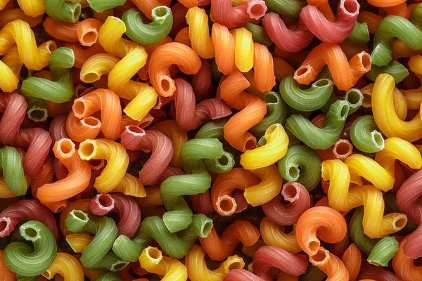 Цветной Итальянский Фон Пасты Various Colors Pasta Durum Wheat Noodles — стоковое фото