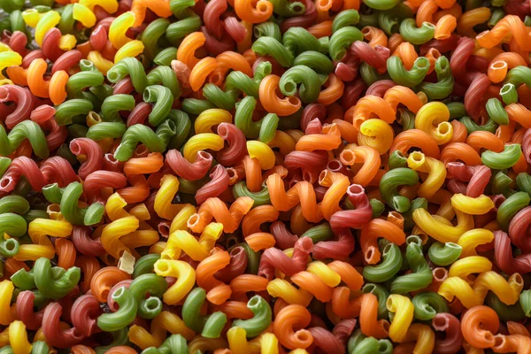 Цветной Итальянский Фон Пасты Various Colors Pasta Durum Wheat Noodles — стоковое фото