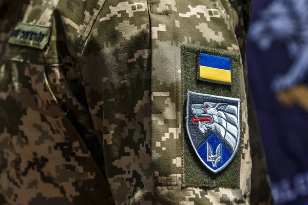 Khmelnitsky Ucraina Maggio 2021 Veicoli Militari Soldati Ucraini Alla Parata — Foto Stock