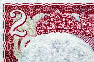 Hindistan 2 Rupi 1985-90 Banknotlar. Hindistan Ulusal Amblemi - Asoka Aslan Başkenti. Bengal kaplanı (Panthera tigris tigris) .Bonistic.Tasarım amaçlı banknot.