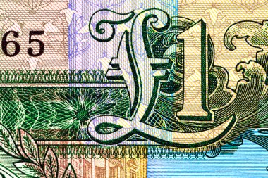 Guernsey 1 Pound 1991 Banknotları. Daniel De Lisle Brock, Channel Island icra memuru. Guernsey Eyaleti Mührü; The Market (French Halles) .Bonistic.Tasarım amaçlı banknot