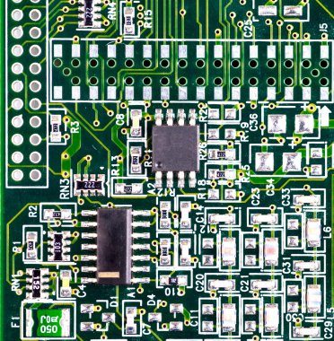 elektronik devre makro fotoğraf. teknoloji sembolü. Yakın u