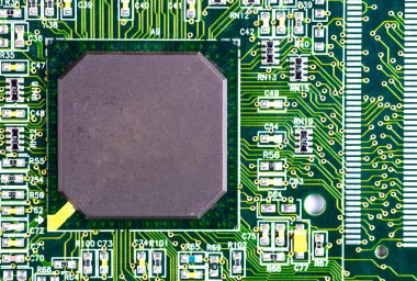 elektronik devre makro fotoğraf. teknoloji sembolü. Yakın u