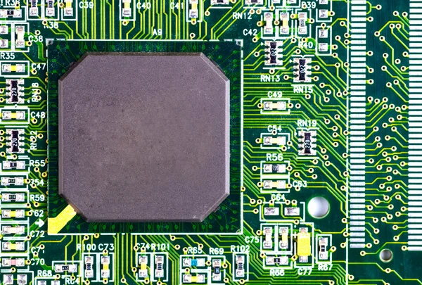 elektronik devre makro fotoğraf. teknoloji sembolü. Yakın u