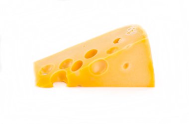 Bir parça peynir izole.
