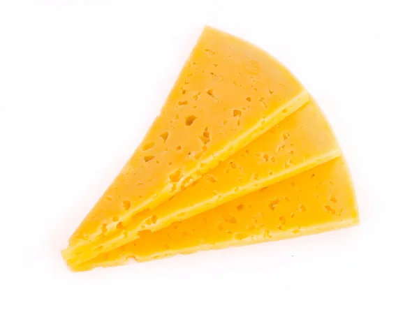 一块孤立的奶酪 — 图库照片