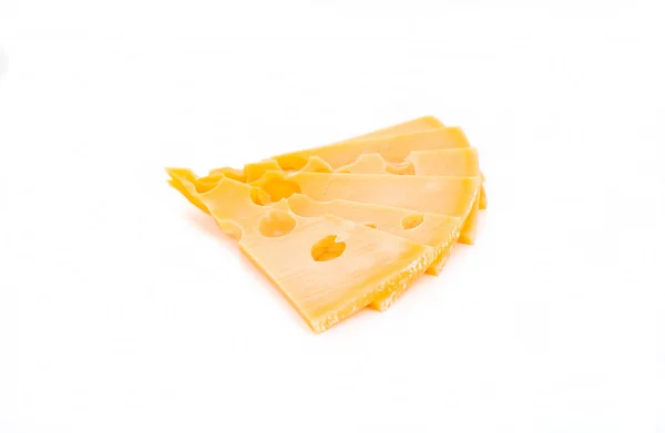 Pezzo di formaggio isolato — Foto Stock