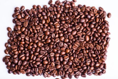 Kavrulmuş kahve çekirdekleri, arka plan olarak kullanılabilir.