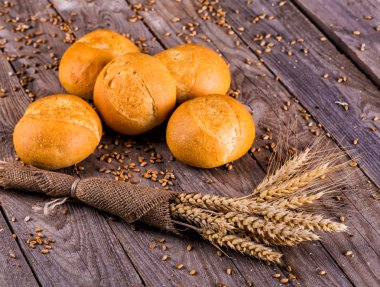 farklı ekmek ve ekmek dilimleri. Gıda arka plan.