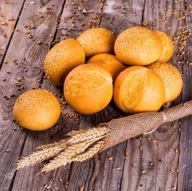 farklı ekmek ve ekmek dilimleri. Gıda arka plan.