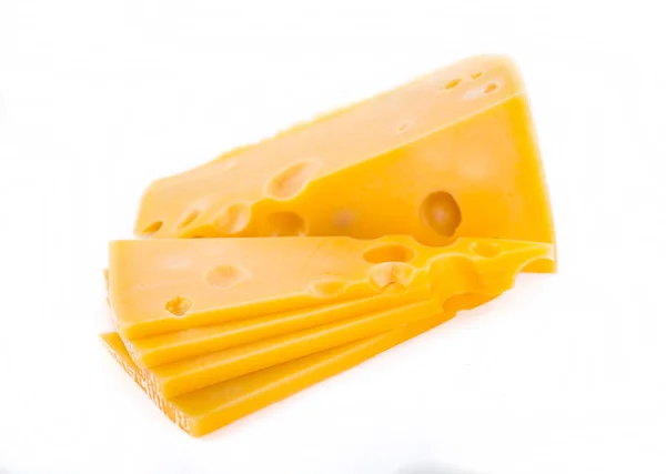 Bit ost isolerad på vit bakgrund — Stockfoto
