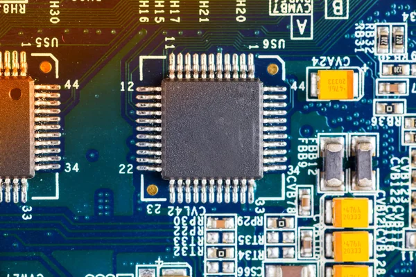 Fondo de placa de circuito de la placa base del ordenador —  Fotos de Stock