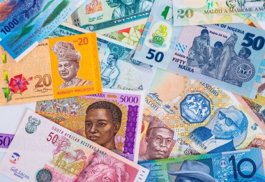 renkli eski dünya kağıt para arka plan