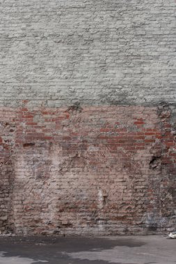 İki renkli eski duvar tuğla