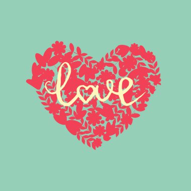 tek renkli pembe kalp