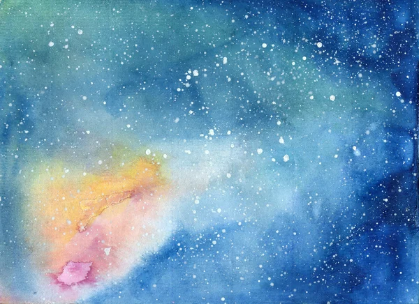 Cosmos ilustração aquarela — Fotografia de Stock