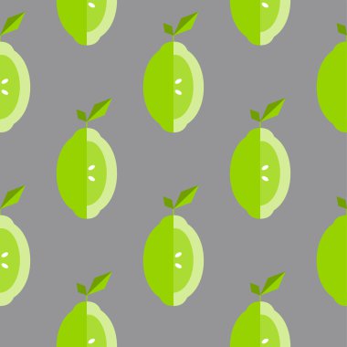 Kireç dilim desen gri arka plan üzerinde