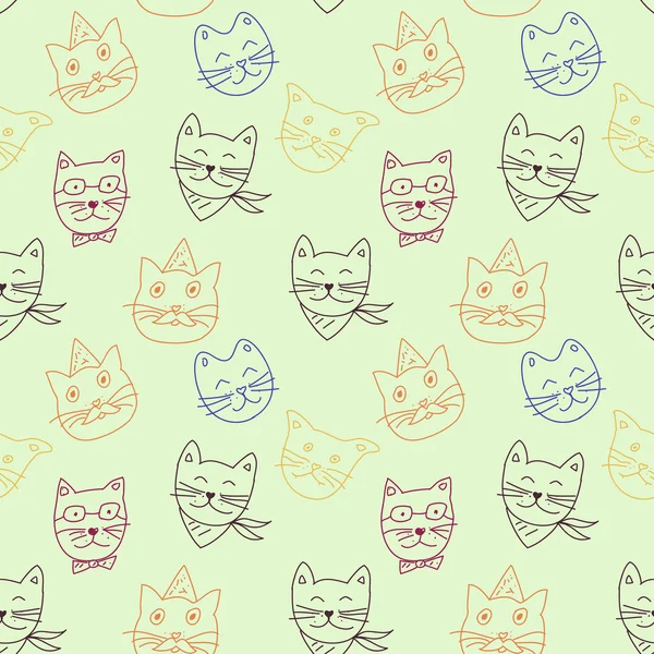 Modèle de chat sur backgroun léger — Image vectorielle