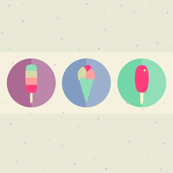 Ice cream icon set — Stock Vector