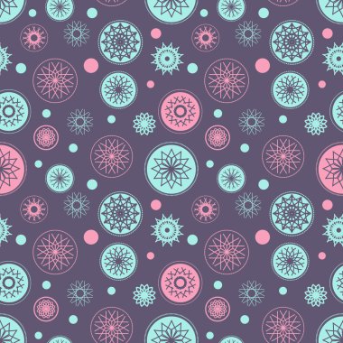Holiday Background, Snowflake Abstract Background, Snowflake Pattern.