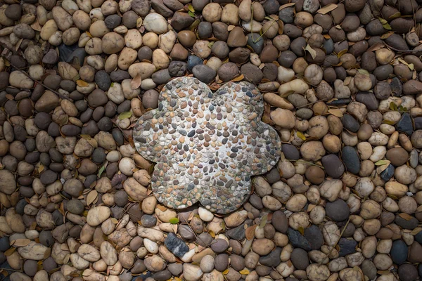 Морские камни с центром цветочного камня — стоковое фото