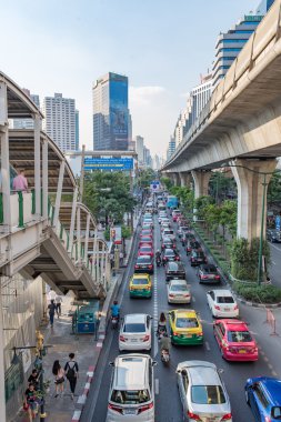Akşam trafik jam Sehir Merkezi