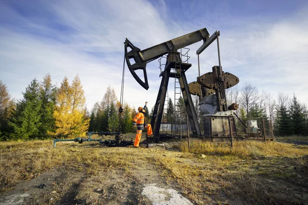 Antico Giacimento Petrolio Gas Nei Carpazi Ucraina Sulle Pendici Delle — Foto Stock