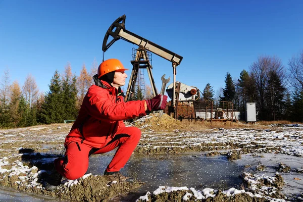 Antico Giacimento Petrolio Gas Nei Carpazi Ucraini Iniziato Sotto Austria — Foto Stock