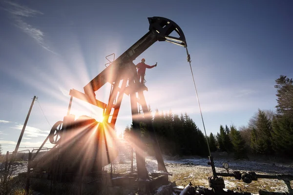 Det Antika Olje Och Gasfältet Ukrainska Karpaterna Som Inleddes Österrike — Stockfoto