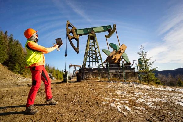 Antico Giacimento Petrolio Gas Nei Carpazi Ucraini Iniziato Sotto Austria — Foto Stock