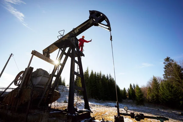 Antico Giacimento Petrolio Gas Nei Carpazi Ucraini Iniziato Sotto Austria — Foto Stock