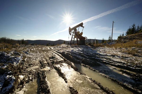 Antico Giacimento Petrolio Gas Nei Carpazi Ucraini Iniziato Sotto Austria — Foto Stock