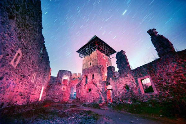 Castelo Nevitsky Ucrânia Perto Uzhgorod Acima Rio Uzh Alvenaria Antiga — Fotografia de Stock