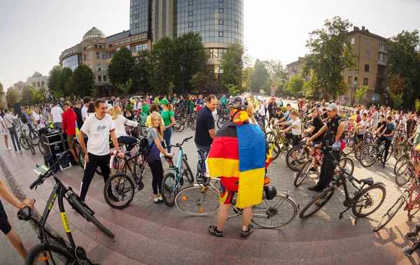 Ucrânia Ivano Frankivsk Agosto 2021 Anual Passeio Bicicleta Famoso Antes — Fotografia de Stock