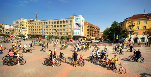 Ukraine Ivano Frankivsk Août 2021 Circuit Vélo Annuel Célèbre Avant — Photo