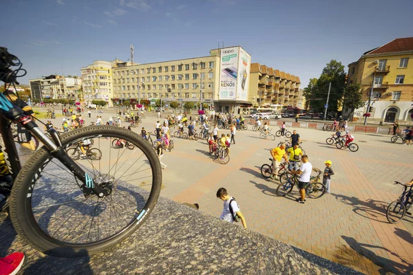 Ukraine Ivano Frankivsk Août 2021 Circuit Vélo Annuel Célèbre Avant — Photo