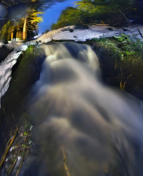 Cool waterfall in wild forest — Stock Photo, Image