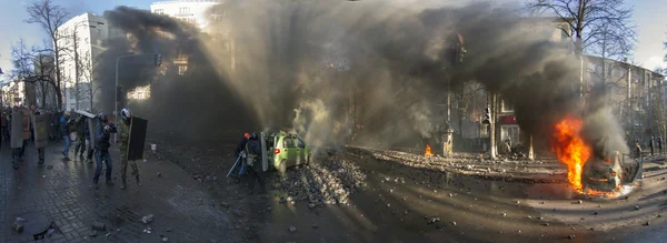 A fight broke out with police — Stok fotoğraf