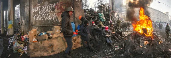 Barricades sur la rue Hrushevskoho — Photo