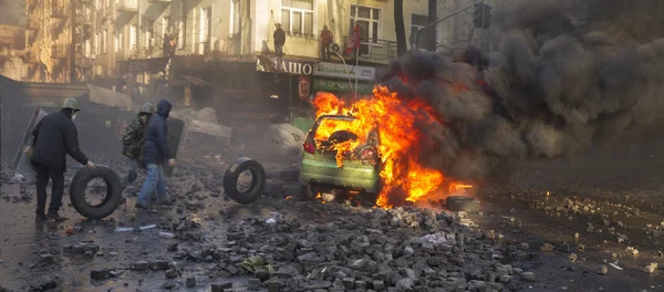 A fight broke out with police — Stok fotoğraf