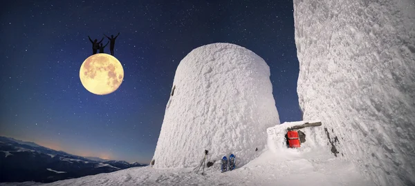 Black men on the Moon — Stok fotoğraf