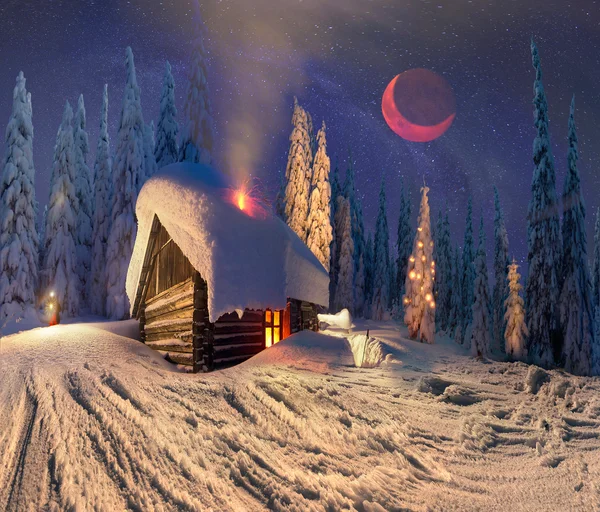 Vánoce v Karpatských horách — Stock fotografie