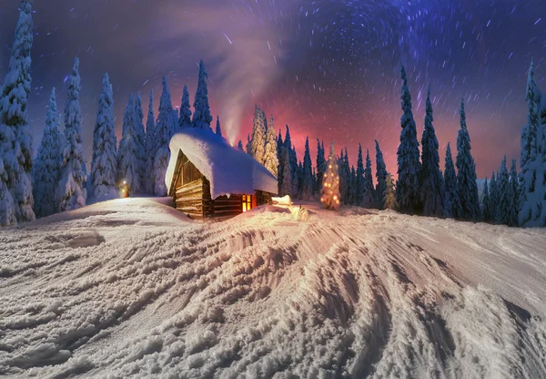 Natale in montagna Carpazi — Foto Stock