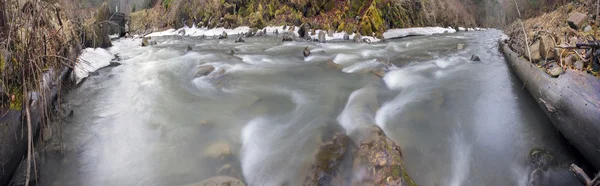 Mountain River Black Cheremosh Rápido Fluindo Verhovina Montanhas Selvagens Com — Fotografia de Stock