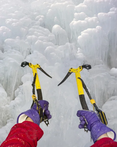 Mountain climber training — Stock Photo, Image
