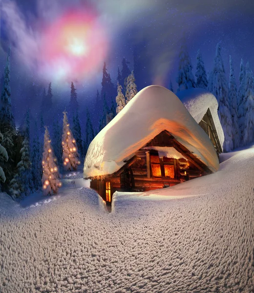 Boże Narodzenie w górach ukraiński — Zdjęcie stockowe